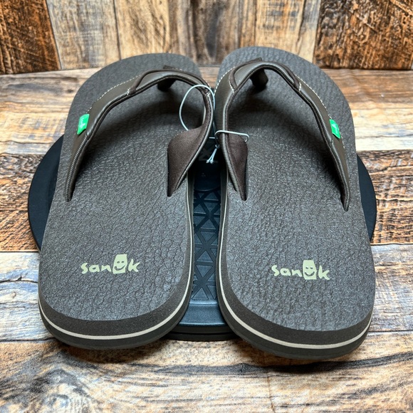 NEW Men’s Sanuk Beer Cozy Flip Flop Sandals Various Sizes - Picture 6 of 12